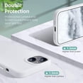 thumbnail image 3 of Compatible for iPhone 13 Case and iPhone 14 Case 6.1 Inch with Slim Silicone Shockproof Protective Phone Case for iPhone 13/iPhone 14 with [Soft Touch Microfiber Lining]-Snow White, 3 of 8