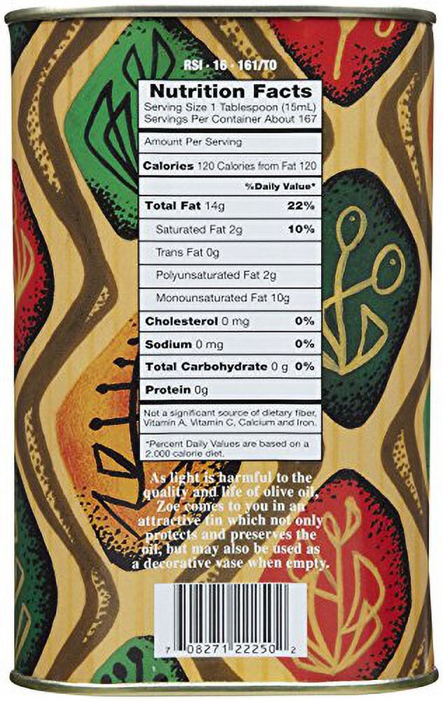 Zoe Organic Extra Virgin Olive Oil, 88 Fz