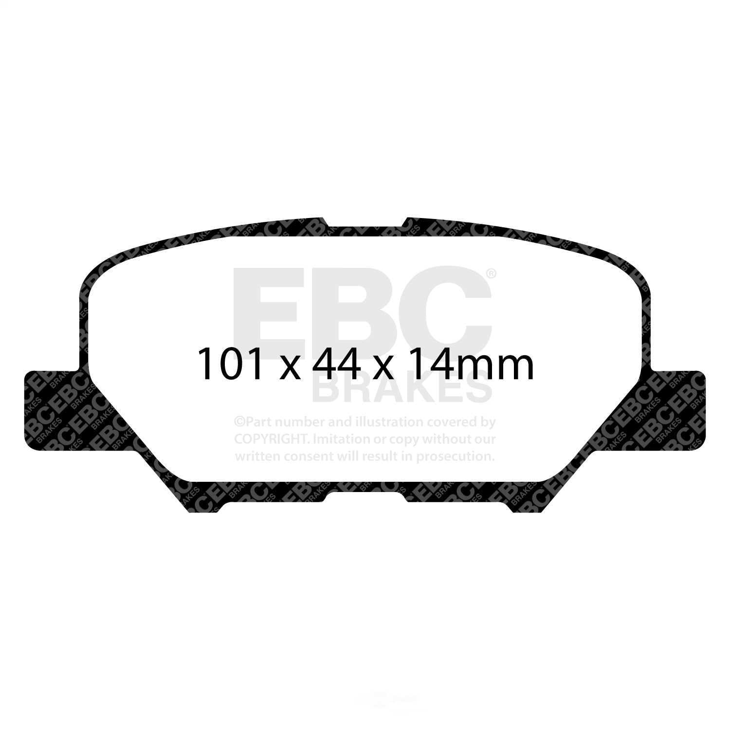 EBC Brakes Yellowstuff 4000 Series Street and Track Brake Pad Set Fits select: 2014-2019 MAZDA 3, 2014-2021 MAZDA 6