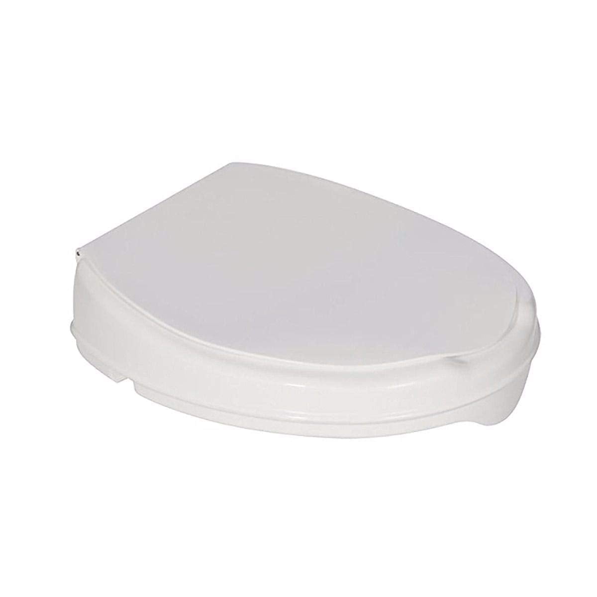 Homecraft Savanah Raised Toilet Seat with Lid, 2" High, 1 Pack