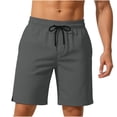 thumbnail image 6 of Mens Swim Trunks with Mesh Liner 9" Quick Dry Swim Shorts Bathing Suits for Men Swimwear Board Shorts wiht Pockets Dark Gray, 6 of 9