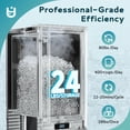 thumbnail image 2 of EUHOMY 80lbs Under Counter Ice Maker, Built-In Commercial Cube Ice Machine with Drain Pump, Auto Clean, Black, 2 of 9