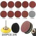 thumbnail image 7 of 200-Pc Sanding Disc Assortment, Hook & Loop Sandpaper Pads for Drill Grinder & Sander - 5 Grits Aluminum Oxide Foam Backing, 7 of 7