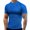 Blue, variant on Aayomet Purple Shirts Fitness Sleeve Top Dry Tight Sports Men Short Quick Breathable Elasticity Men T Shirts Cotton Black,L