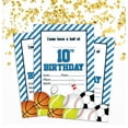 thumbnail image 2 of Darling Souvenir White Birthday Invitation Card 28 Pcs Fill or Write In Blank Invites Printable Party Supplies 5 x 7 Inches, 2 of 5