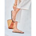 thumbnail image 3 of Sandalias Coutgo para mujer con tiras planas, cómodas, color canela, 3 of 6