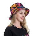 thumbnail image 6 of Sikiie Vibrant Graffiti Urban Art Reflective Double-Sided Bucket Hat, Sun Hat, for Gardening, Beaching, Camping, Hiking, Fishing, 6 of 6