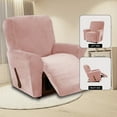 thumbnail image 2 of AIGIA Velvet Stretch Recliner Chair Cover 1-Piece Washable Recliner Couch Cover with Elastic Furniture Protector, 2 of 6