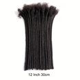 thumbnail image 1 of FNNMNNR 4-18 Inch 0.6cm Width 100% Human Hair Dreadlock Extensions Men/Women  Full Handmade Permanent Loc Extensiosn Human Hair, 1 of 7