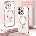 thumbnail image 3 of Entronix Magnetic Clear Case for iPhone 14 Pro Max, Slim Fit, Anti-Drop Shockproof, Rose, 3 of 5