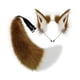 thumbnail image 4 of Diadema con orejas de animal y cola larga para Halloween, carnaval Marrón Blanco, 4 of 9