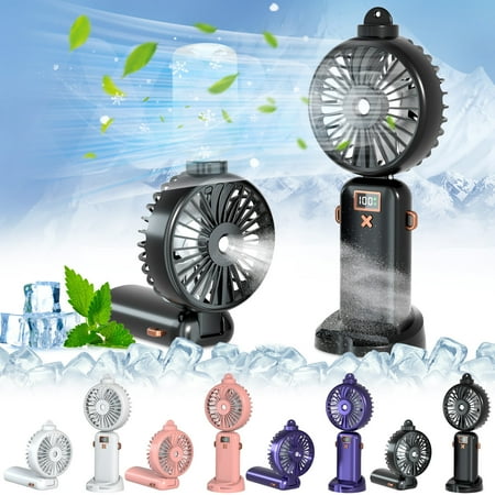 

RWVBM Digital Display Mini Spray Fan - Handheld Rechargeable USB Folding Portable Fan for Outdoor Cooling and Personal Comfort Fans Yard & Cleaning Supplies Clearance Sale(White)