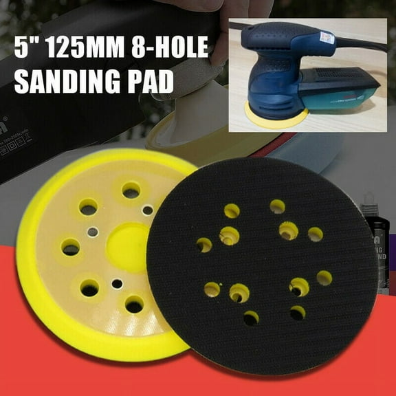 1Pc 5Inch 125Mm 8 Holes Velcro-Grinding Pads Grinding Pads Random Orbital Sander'S Polishing Pads Abrasive Tool Accessories