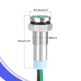 thumbnail image 2 of Unique Bargains AC/DC110V 6mm Flush Panel Metal Shell Green LED Indicator 150mm Cable 3 Count, 2 of 5