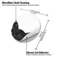 thumbnail image 5 of FINCIBO Round Screen Cleaner (3cm) 4X Microfiber Sticker w/Design for Smartphones, Tablets, iPad, Camera Lens, Computers, Laptop Screens - Set of 4pcs French Bulldog Puppy Dog Black, 5 of 7