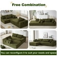 thumbnail image 6 of 108" Modular Sectional Sofa with 30-inch Deep Seat, Convertible L Shaped Couch with Chaise, Upholstered Chenille Deep 3-Seat Cloud Couch, No Assembly, Green, 6 of 9