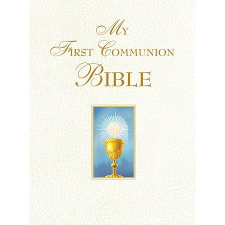 First Communion Glass - My First Communion Bible (White)