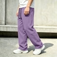 thumbnail image 6 of Jalioing Sweatpants for Teen Boy Solid Color Loose Straight Leg Open Bottom Sport Pants Drawstring Waist Athletic Pants, 6 of 7