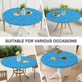 thumbnail image 7 of Blue Christmas Snowflake Pattern Round Fitted Tablecloth with Elastic Edge,Dining Table Cover Waterproof,Outdoor Round Tablecloth for Camping,Dining,Indoor and Outdoor, 7 of 7