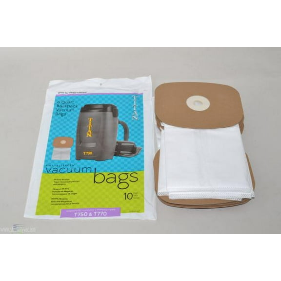 10PK TITAN T750 BACKPACK VACUUM BAGS