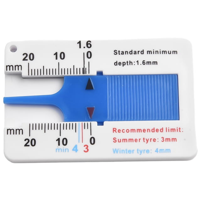 0-20 mm Auto Voiture Roue Profondimètre de Bande de Roulement Indicateur de Profondeur Règle Jauge de Bande de Roulement en Plastique Compteur de Profondeur de Bande de Roulement Outil de Mesure de Roue de Pneu