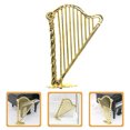 thumbnail image 4 of MLINS 2pcs Miniature Harps Mini Musical Instrument Replica Miniature Dollhouse Model Tree Ornament Musical Instrument Decor For Indoor Decorations Golden, 4 of 7