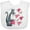AA-White, variant on Inktastic Cat Versus Valentine’s Day Hearts with Wings Boys or Girls Baby Bib