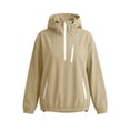 thumbnail image 7 of Tsivenald Women's Fashion Solid Color Long Sleeve Pocket Zipper Outdoor Waterproof Rain Jackets Windbreaker Coat, Beige S-2XL, 7 of 7