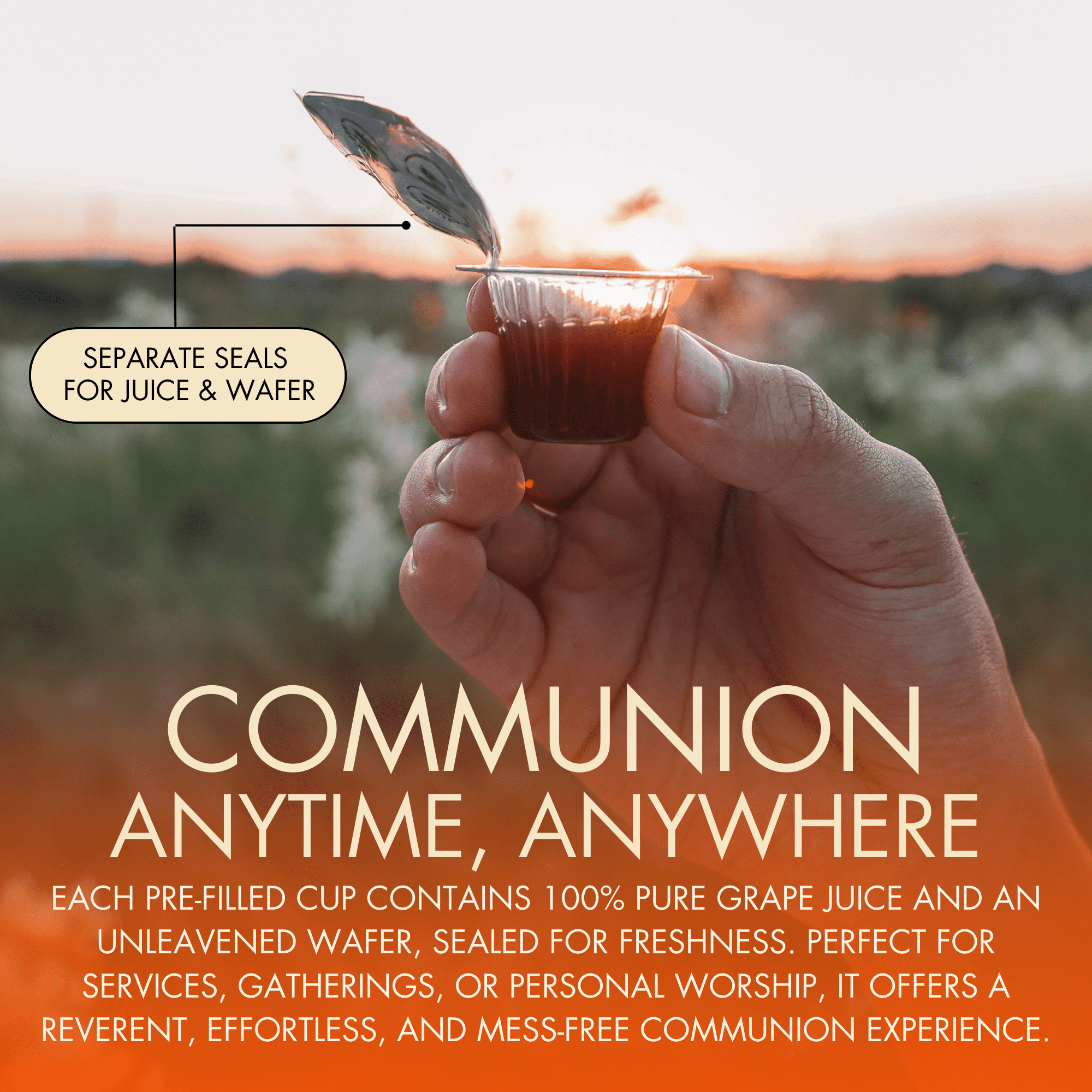 The Miracle Meal Pre-Filled Communion Cups and Wafer Set - Box of 500 SKU#MM500
