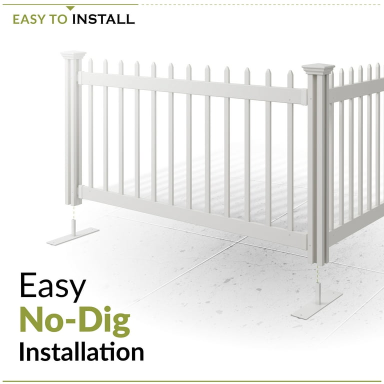 Zippity Outdoor Products Movable PVC Kensington Hinged Portable Zippity Outdoor Products Movable PVC Kensington Hinged Portable