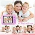 thumbnail image 2 of PURULU Kids Camera 180° Flip-up Lens 3 Megapixels, Digital Camera with 32GB SD Card, Pink, 2 of 7