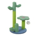 thumbnail image 6 of Modern Cactus Scratching Pad Climbing Frame Toys w/ Platform, Cat Climber Toy w/ Ball for Indoor, 6 of 8