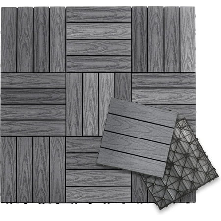 UltraShield Naturale 1 ft. x 1 ft. Quick Deck Outdoor Composite Deck Tile in Westminster Gray (10 sq. ft. Per Box)