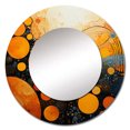 thumbnail image 2 of Designart "Blazing Fusion III" Abstract Collages Round Mirror Wall Décor Modern - Large Yellow Round Mirror - Round Mirror 29" x 29" Inch, 2 of 5