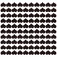 thumbnail image 2 of Decoración de pared espejo acrílico Yuarrent 100 piezas 3D calcomanía negro, 2 of 6