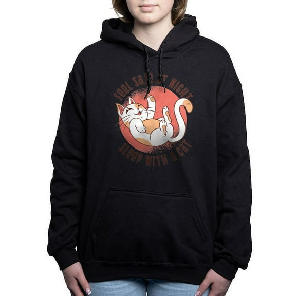 CafePress - Sleep With A Cat Sweatshirt - Pullover Hoodie, Classic & Comfortable Hooded Sweatshirt