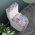 thumbnail image 2 of HELLHERO Hydrangea Floral Toilet Seat Covers, Washable and Reusable Easy to Install Polyester Toilet Seat Protector, 2 of 8