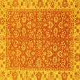 thumbnail image 1 of Ahgly Company Indoor Square Abstract Yellow Modern Area Rugs, 5' Square, 1 of 4