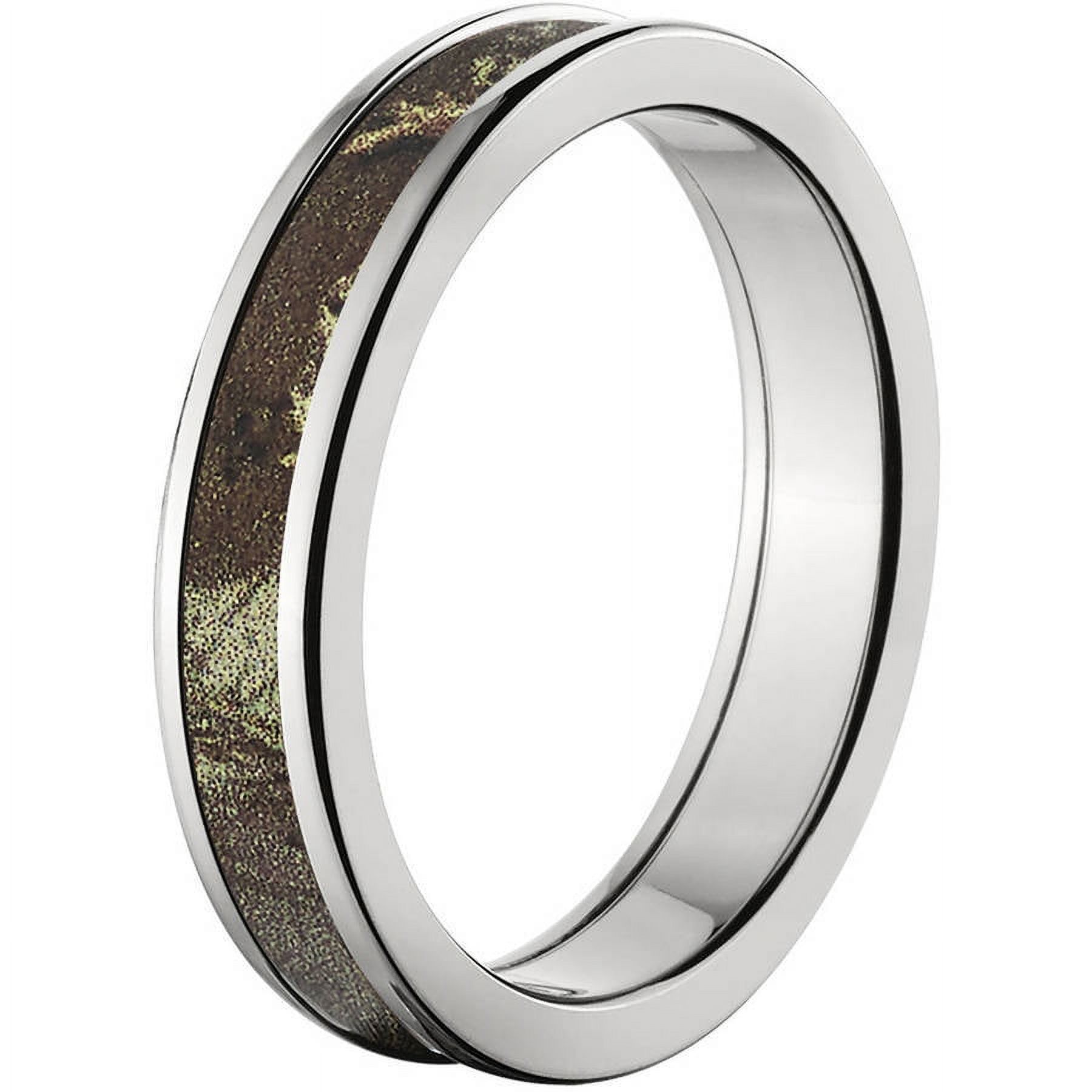 4mm Half-Round Titanium Ring with a RealTree Max 1 Camo Inlay