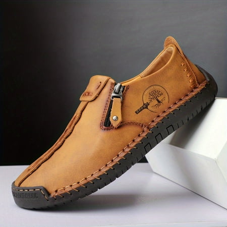 

Men‘s Vintage Lightweight Breathable Handmade Loafer Shoes For Outdoor