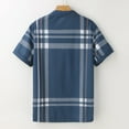 thumbnail image 6 of CONZONE Men's Polo Shirt Short Sleeve Casual Polo Shirt for Men Plaid Breathable Slim Fit Cozy Summer Golf Shirts, 6 of 7