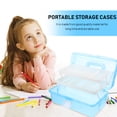 thumbnail image 2 of 1pc Portable Handle Plastic Tool Box with Three Layers Storage for Home Use, 2 of 6