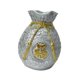 thumbnail image 1 of Jarrón de flores novedoso, adorno de escritorio con forma de bolsa de dinero, elegante maceta, decoración del hogar para el escritorio, inauguración Plata, 1 of 9