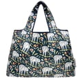thumbnail image 6 of Wrapables Large Foldable Tote Nylon Reusable Grocery Bags, 6 Pack, Natures Harmony, 6 of 7