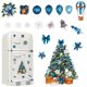 thumbnail image 1 of Adornos navideños, adornos navideños, regalos navideños, 18 piezas de imanes navideños azules para refrigerador, decoración para lavavajillas, imanes de cocina navideños, juego de pegatinas de PVC con, 1 of 8