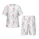 thumbnail image 1 of Balery Cute Poodle Dog Conjunto de Pijama Infantil de Manga Corta con Estampado – Ropa de Dormir de Algodón Suave-Large, 1 of 6