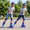 thumbnail image 2 of Babyjoy Kids Inline Skates for Boys Girls, 4-Size Adjustable Illuminating Roller Skates Blue, 2 of 10