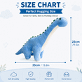 thumbnail image 2 of Dinosaur Plush Toy - Long-Necked Dinosaur Design, Soft Plush Material, Christmas Gift, Cuddly & Decorative, Suitable for Playtime & Bedtime, Perfect for Dinosaur Lovers, Blue, 13.8*7.9in, 2 of 10