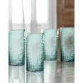 thumbnail image 5 of Elle Decor Bistro Croc 4 Piece Set Highball Glass Drinkware, 15.5 Oz - Green, 5 of 6