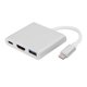 thumbnail image 3 of Adaptador convertidor tipo C a HDMI 3 en 1 portátil multifuncional con carcasa metálica (plata), 3 of 10